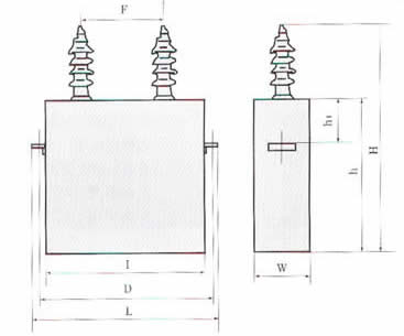 BWF型高壓并聯(lián)電力電容器尺寸圖