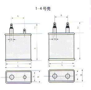 CH82型高壓密封復(fù)合介質(zhì)電容器尺寸圖